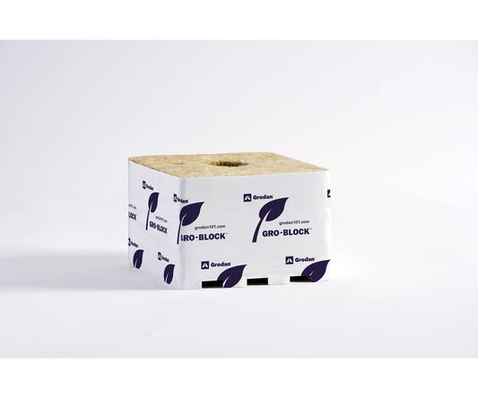 Grodan Gro-Block Improved Jumbo, 6" x 6" x 4" w/Hole(704 Loose)