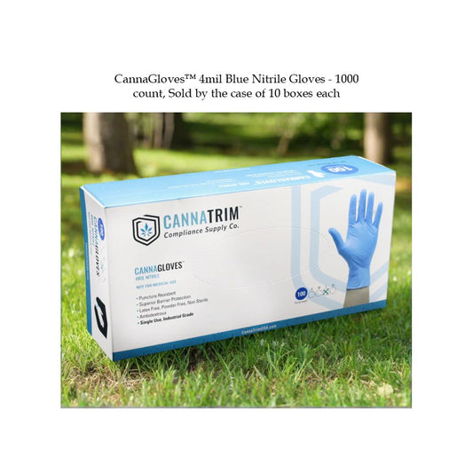 CannaGloves™ 4mil Blue Nitrile Gloves - 1000 count