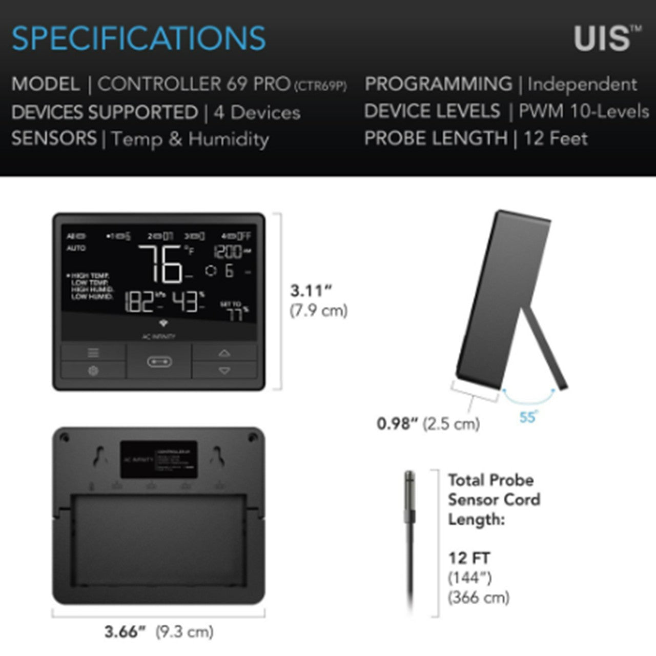 CONTROLLER 69 PRO, Independent Programs for Four Devices