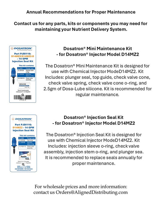 Dosatron Annual Maintenance Recommendations