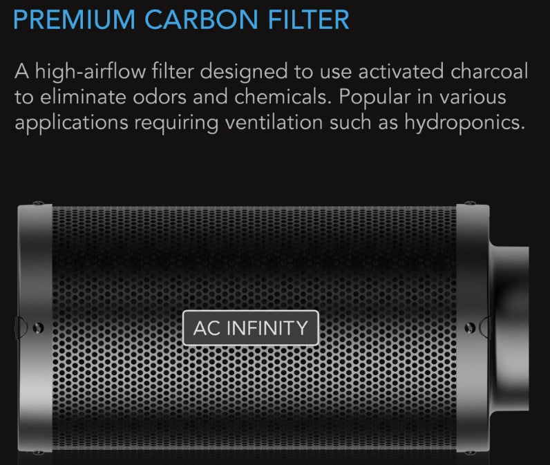 Duct Carbon Filter, Australian Charcoal, 8-Inch