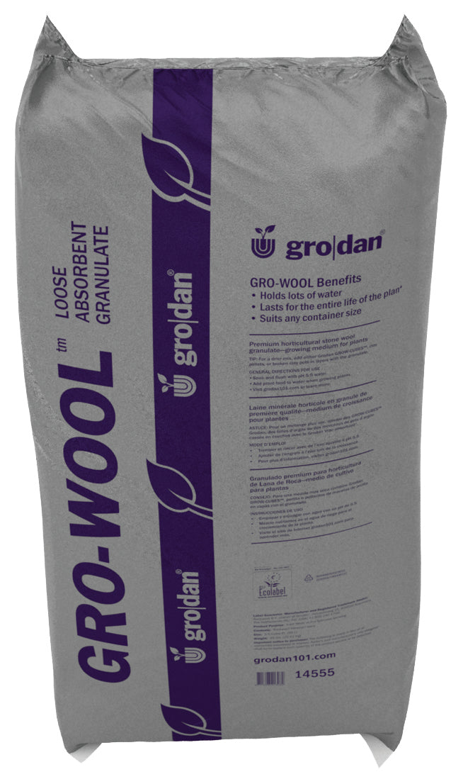 Grodan Gro-Wool Medium Water Absorbent Granulate Rockwool, 3.5 cu ft