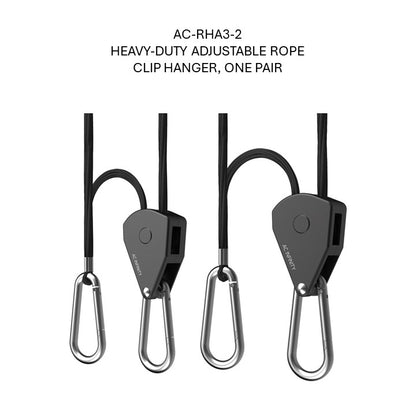 HEAVY-DUTY ADJUSTABLE ROPE CLIP HANGER, ONE PAIR