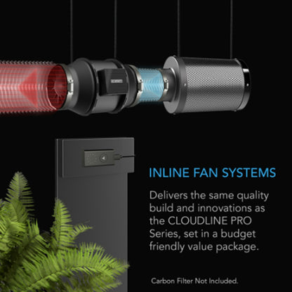 CLOUDLINE A4, Quiet Inline Fan WITH SPEED CONTROLLER, 4-INCH