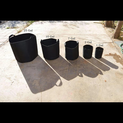 GROW BAGS - 2 TO 50 Gallon - BLACK  2 Gallon Size 10 Pack