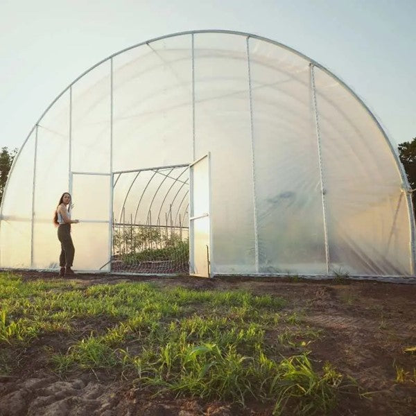 Greenhouse Kit:  30' ROUND ALL-METAL HOOP HOUSE KIT 20 ft Long