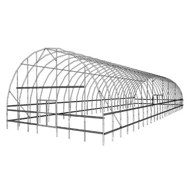 Greenhouse Kit:  30' ROUND ALL-METAL HOOP HOUSE KIT 20 ft Long